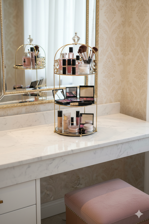 3 Layer luxury birdcage Serving Organizer