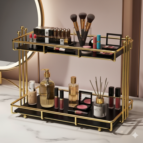 Iron Cosmetics Storage Rack