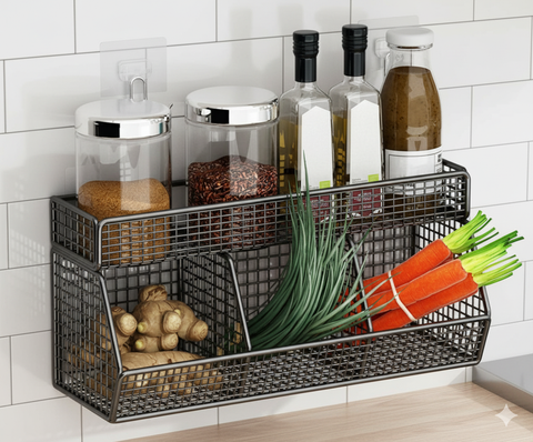 Storage Basket Wire Wall Hanging Baskets Wall Mounted