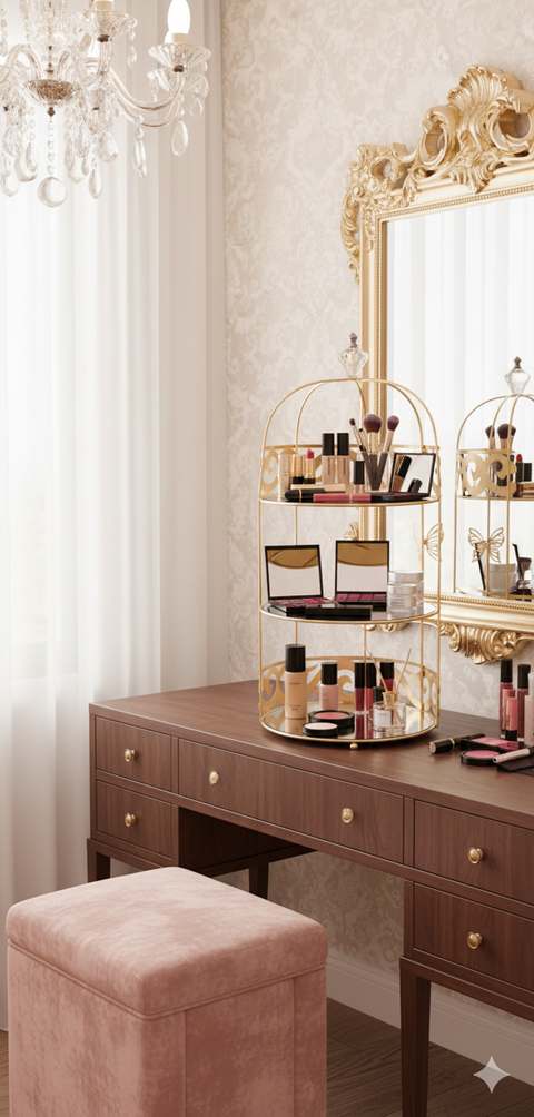 3 Layer luxury birdcage Serving Organizer