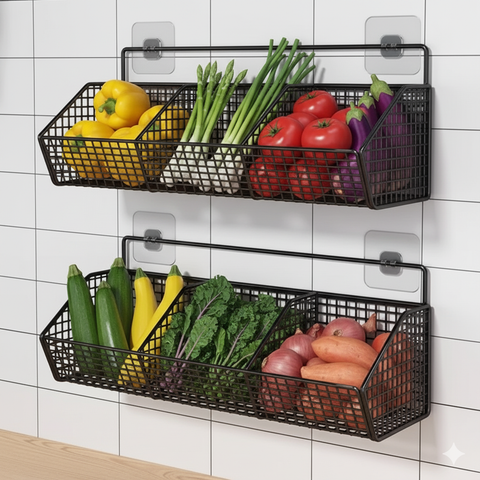 Multi-compartment wall-mounted