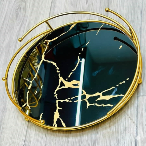 Golden Vein Decor Tray