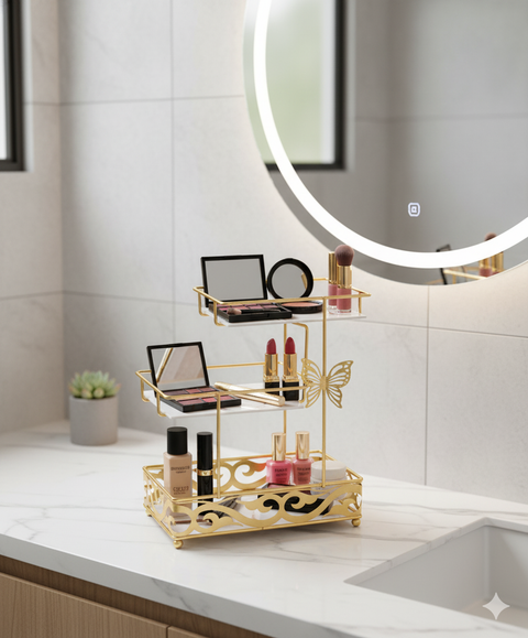 3 layer square shaped butterfly Charm Multi Purpose rack