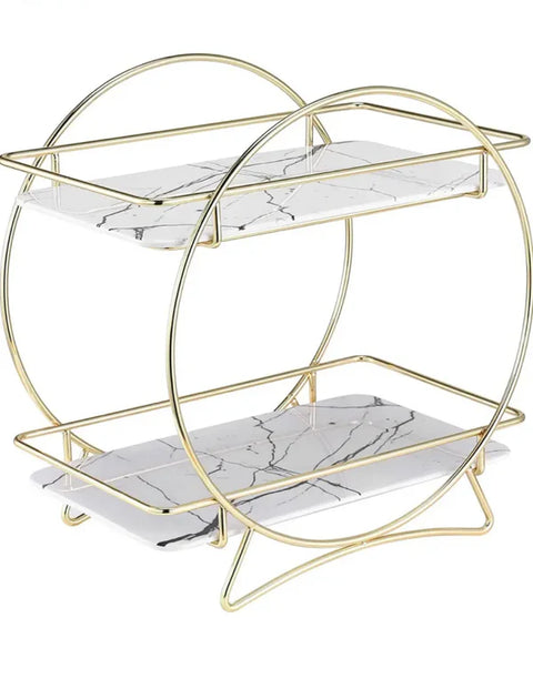 2 Tier Round Cosmetic Storage Rack