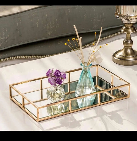 Luxury Glass vanity Tray