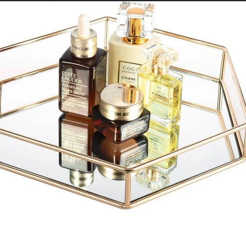 Mirror Glass Jewelry Tray