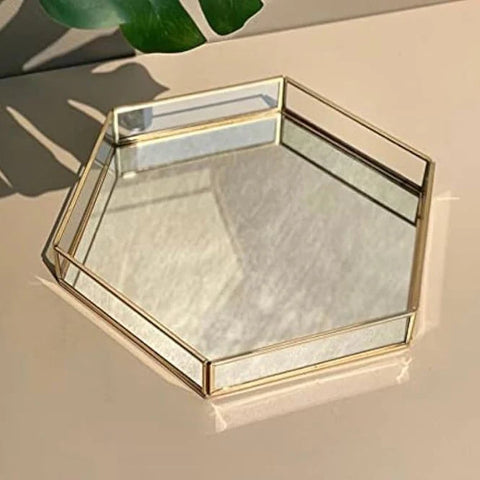 Mirror Glass Jewelry Tray