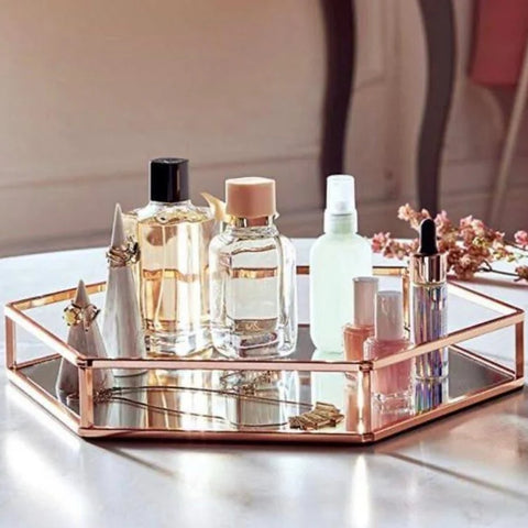Mirror Glass Jewelry Tray