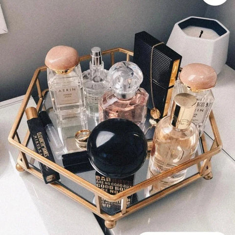 Mirror Glass Jewelry Tray