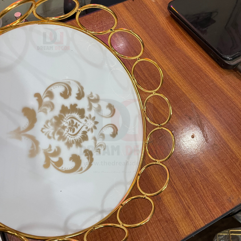 Round ring cosmetic vanity