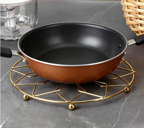 Luxury Golden Metal Trivet / Hot Pot Stand