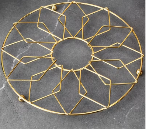 Luxury Golden Metal Trivet / Hot Pot Stand