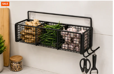 3-Piece Kitchen Organizer Set – Multipurpose Metal Storage Rack