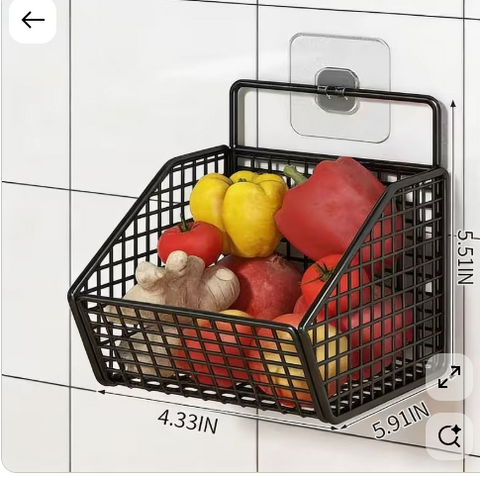 Premium Wall-Mounted Vegetable & Kitchen Storage Basket – Set of 2