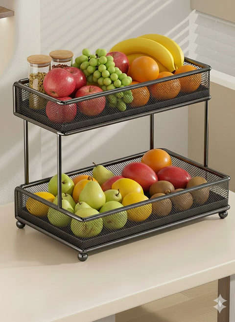 Metal Mesh Makeup & Countertop Organizer