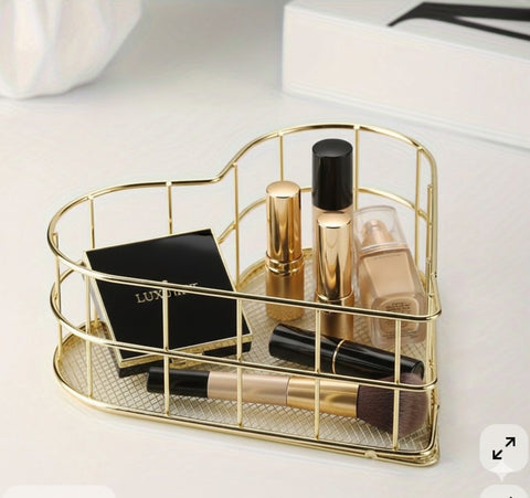 Heart-Shaped Metal Storage Organizer