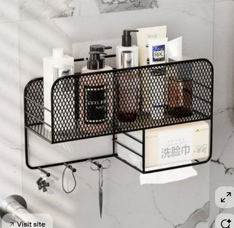 Wall-Mounted Metal Spice Rack / Kitchen Organizer Shelf