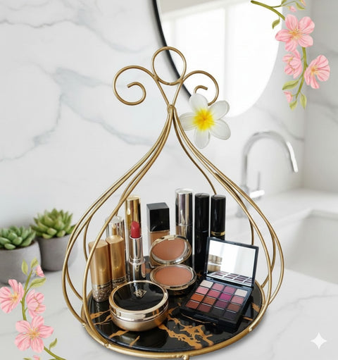 Golden Bloom Luxury Perfume & Vanity Organizer