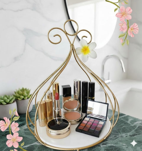 Golden Bloom Luxury Perfume & Vanity Organizer