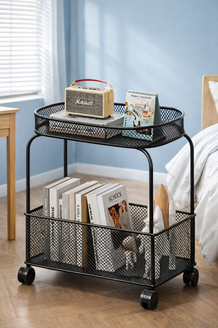 2-Tier Rolling Toy Storage Organizer Cart
