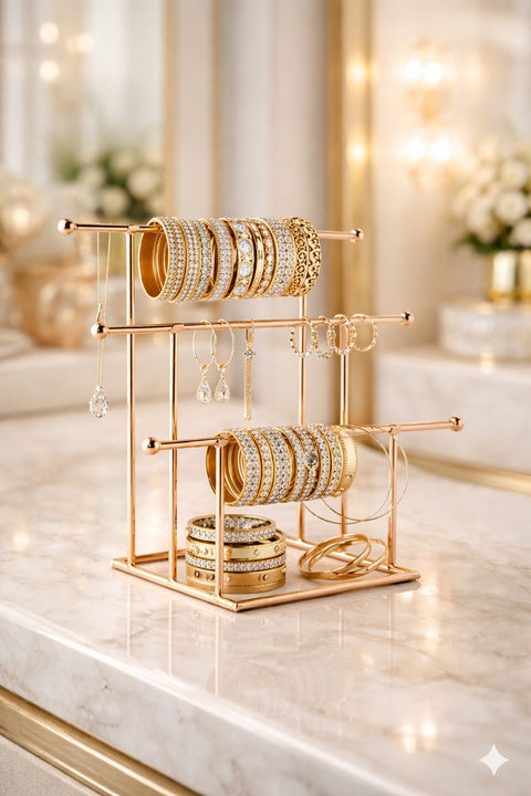 Metal Bangle & Jewelry Organizer Stand