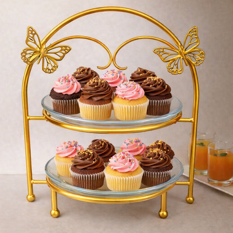 Butterfly 2-Tier Cupcake Stand