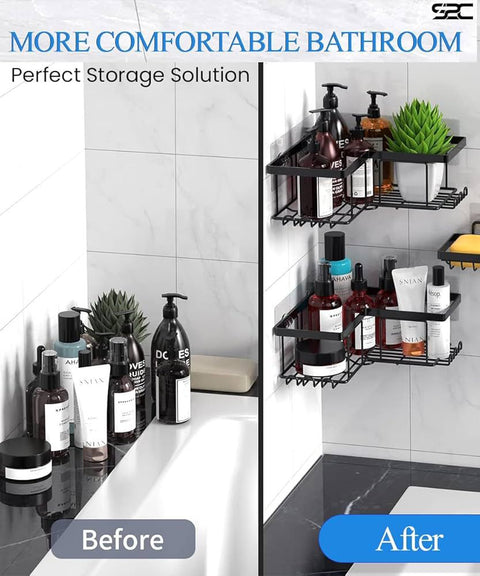 Wall Mounted Corner Bathroom Shelf Organizer (3-in-1 Set)