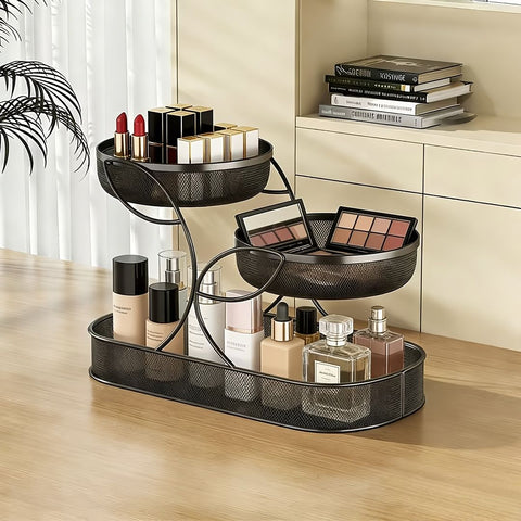 Metal Mesh Makeup Organizer & Cosmetic Storage Stand