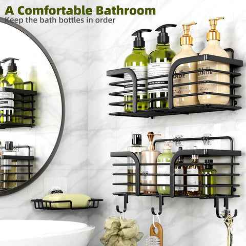 Premium Wall Mounted Bathroom Organizer Rack