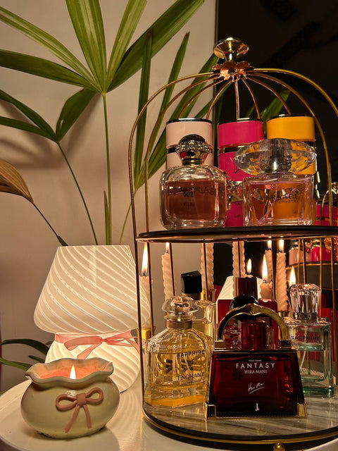 Luxury Golden Cage Makeup & Perfume Organizer