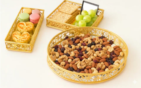 Mirror Tray For Serving Dessert, makeup Tray