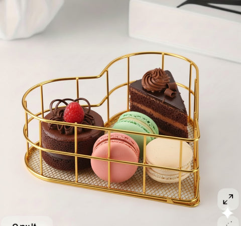 Heart-Shaped Metal Storage Organizer