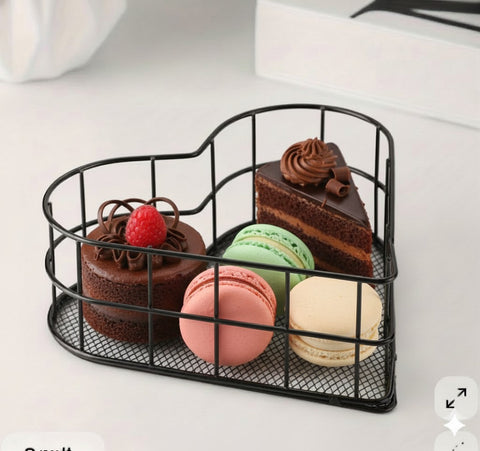 Heart-Shaped Metal Storage Organizer