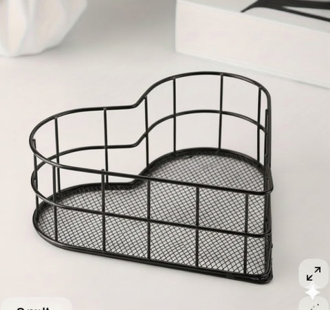 Heart-Shaped Metal Storage Organizer