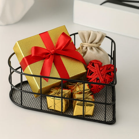 Heart-Shaped Metal Storage Organizer