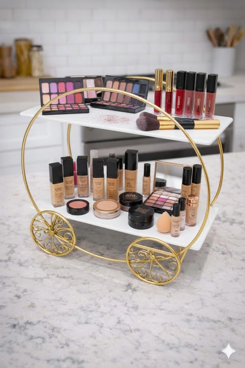 2-Tier Gold Metal  Display Stand for Wedding