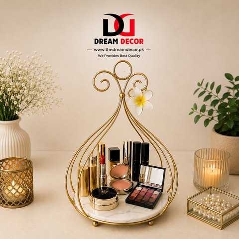 Golden Bloom Luxury Perfume & Vanity Organizer