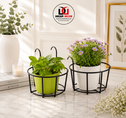 Metal Hanging Balcony Flower Pot Holder