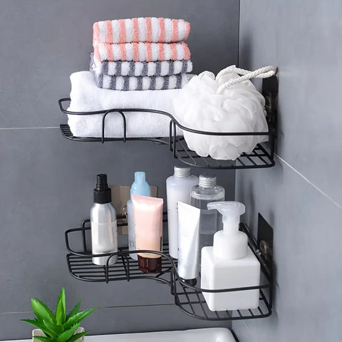 Bathroom Corner Shelf Wall Mounted with adhesive hook