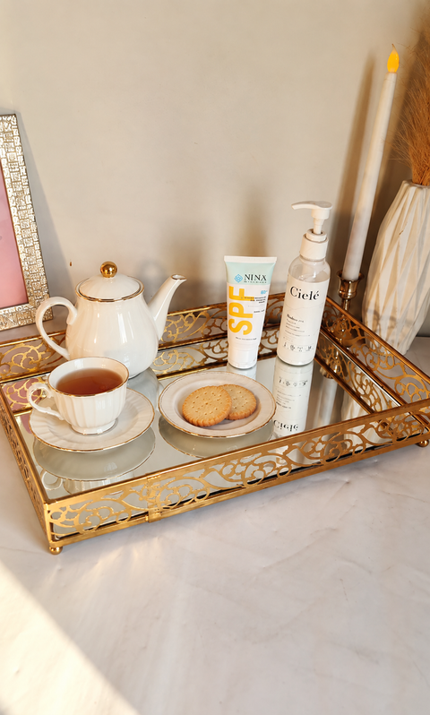 Vanity Trays for serving , makeup organizer
