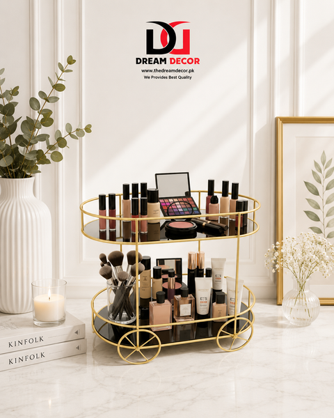 trolly shaped Cosmetic Or Serving rack