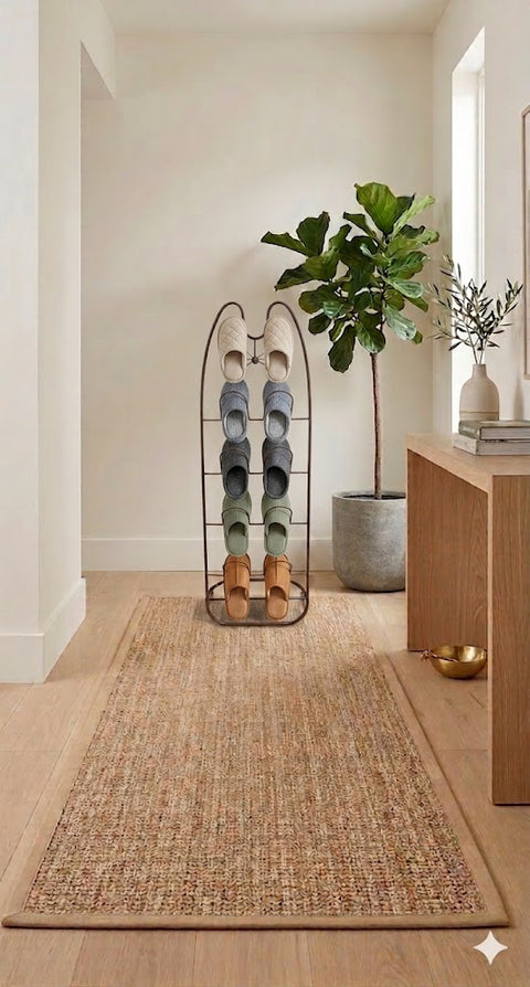 5-Tier Metal Slipper Stand – Modern Entryway Shoe Organizer