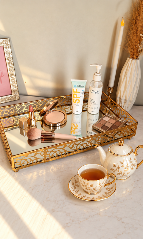 Vanity Trays for serving , makeup organizer