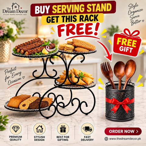 Decorative Plate Rack with Free Spoon Rack | Combo Deal