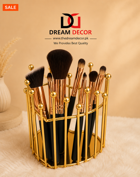 Luxury Gold Makeup Brush Holder