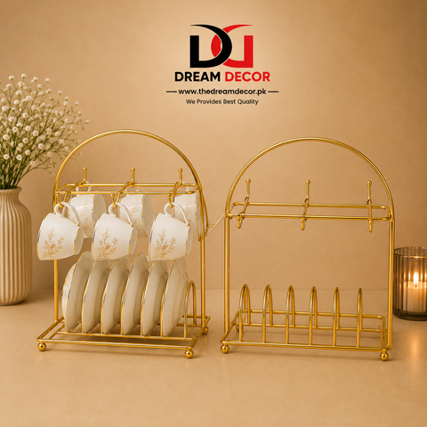 Golden Metal Dish Rack