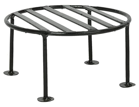 Modern Black Metal Plant Stand – Round Decorative Flower Pot Stand