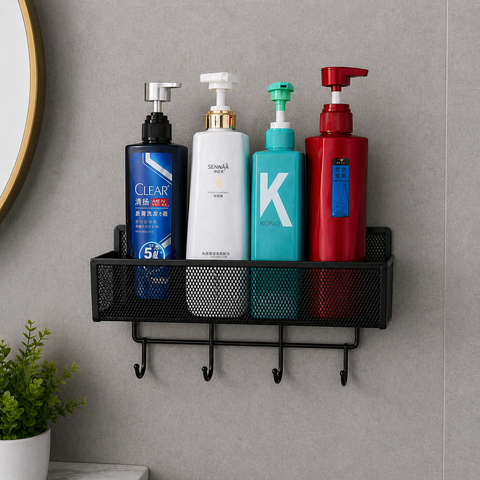 Wall Mounted Bathroom Shelf Rack