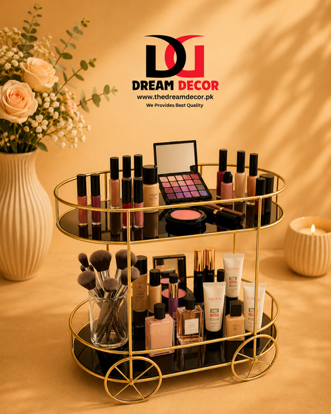 trolly shaped Cosmetic Or Serving rack