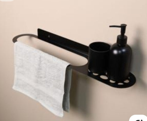 Wall Mounted Bathroom Towel Rack & Organizer